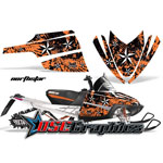 Snow Mobile Orange Northstar Vinyl Graphics Fit Arctic Cat Crossfire