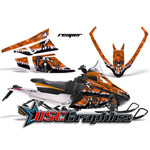 Artic Cat Snow Mobile Orange Reaper Vinyl Stickers Fit