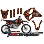 KTM C0 LC4 Four Stroke Motocross Orange Skulls And Hammers Graphic Kit Fits 1993-1997