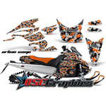 Yamaha Banshee Snow Mobile Orange Urban Camo Vinyl Graphics Fit FX Nytro