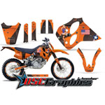 1993-1997 KTM C0 LC4 Four Stroke Motocross Orange T-bomber Graphic Kit