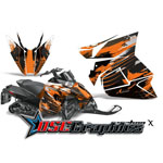 2012 Artic Cat ProClimb Snow Mobile Orange CarbonX Vinyl Graphics