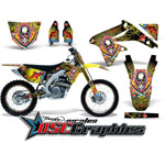 Suzuki RM 1996-1998 Motocross Yellow Pirates Graphic Kit