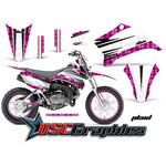 Yamaha Banshee TTR110 Motocross Pink Plaid Vinyl Graphic Fits 2011-2012