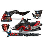 Snow Mobile Black Madhatter Vinyl Graphics Fit Polaris Fusion 2005-2007