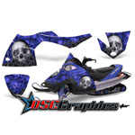 Polaris Fusion 2005-2007 Snow Mobile Blue Bone Collector Vinyl Graphics