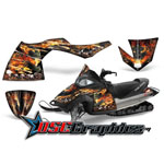 Snow Mobile FireStorm Vinyl Graphics Fit Polaris Fusion 2005-2007