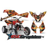 2009-2011 Polaris Outlaw 450 Four Wheeler FireStorm Vinyl Stickers