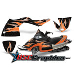 Polaris Snow Mobile Tribal Flames Vinyl Graphics Fit Fusion 2005-2007