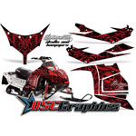 Polaris Snow Mobile Skulls And Hammers Vinyl Graphics Fit IQ Race 600