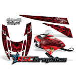 Polaris Edge Snow Mobile Skulls And Hammers Vinyl Stickers