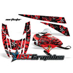 Polaris Edge Snow Mobile Red NorthStar Vinyl Stickers