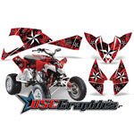 Polaris Outlaw 450 2009-2011 Four Wheeler Red North Star Vinyl Stickers