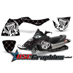 Polaris Snow Mobile Black Reloaded Vinyl Graphics Fit Fusion 2005-2007