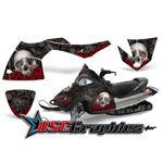 Polaris Snow Mobile Grey Bone Collector Vinyl Graphics Fit Fusion 2005-2007