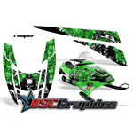 Polaris Edge Snow Mobile Green Reaper Vinyl Stickers