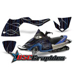 Snow Mobile Blue The One Vinyl Graphics Fit Polaris Fusion 2005-2007