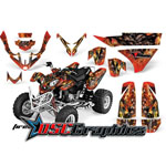 Polaris Predator 500 ATV FireStorm Graphic Stickers Fit Polaris Predator 500