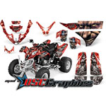 Polaris Predator 500 ATV Red MadHatter Graphic Stickers