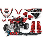 Polaris ATV Red Reaper Graphic Stickers Fit Predator 500