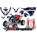 ATV Stars And Stripes Graphic Stickers Fit Polaris Predator 500