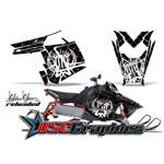 Polaris Assault 2010-2012 Snow Mobile Black Reloaded Graphic Stickers