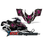 Polaris Assault Snow Mobile Butterflies Vinyl Wraps