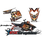 Polaris Snow Mobile FireStorm Graphic Stickers Fit Assault 2010-2012