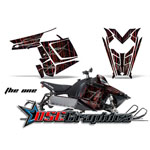 2010-2012 Polaris Assault Snow Mobile Red The One Graphic Stickers