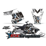 Polaris Assault 2010-2012 Snow Mobile White Madhatter Graphic Stickers