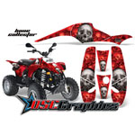 Polaris Quad Red Bone Collector Vinyl Graphics Fit Scrambler 200 2002-2007