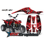 2002-2007 Polaris Scrambler 200 Quad Red North Star Vinyl Graphics