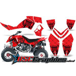 Polaris Outlaw 450 2006-2008 Quad Red Reloaded Vinyl Graphics