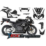 Honda CBR100RR 2006-2007 Sport Bike Black Reaper Graphic Kit