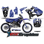 Yamaha Banshee YZ 2002-2011 Motocross Blue Reaper 2 Stroke Sticker Kit