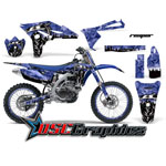 Yamaha Banshee YZF 2010-2011 Motocross Blue Reaper 4 Stroke Vinyl Graphic Kit