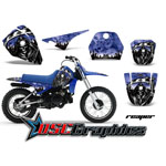 Yamaha Banshee Motocross Blue Reaper Vinyl Kit Fits PW50