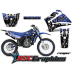 Yamaha Banshee TTR125 2000-2007 Motocross Blue Reaper Graphic Kit