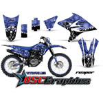Yamaha Banshee TTR230 Motocross Blue Reaper Vinyl Sticker Kit Fits 2005-2011