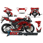 2004-2005 Honda CBR100RR Sport Bike Red Reaper Vinyl Sticker Kit