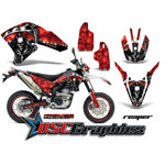Yamaha Banshee WRR Motocross Red Reaper Sticker kit Fits 2007-2008