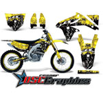 Suzuki RM Motocross Yellow Reaper Graphic Kit Fits RM 1996-1998