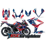 Suzuki GSXR 600 Sport Bike Rebel Stivker Vinyl Kit Fits 2006-2007