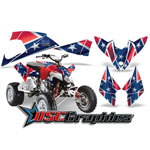 Polaris Four Wheeler Rebel Vinyl Stickers Fit Outlaw 450 2009-2011