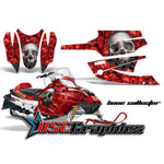 Arctic Cat Snow Mobile Red Bone Collector Vinyl Stickers Fit Firecat F5