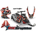 Ski Doo Rev XP Snow Mobile Red Madhatter Vinyl Graphics