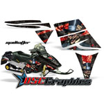 Ski Doo Snow Mobile Red Madhatter Vinyl Wraps Fit Rev