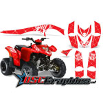 Polaris ATV Red Reloaded Vinyl Graphics Fit Phoenix 200