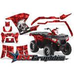 Polaris Sportsman 500 Four Wheel Red Bone Collector Vinyl Wraps - DSC-556465422SG