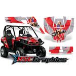 CanAm Side X Side Red T-Bomber Vinyl Graphics Kit Fit BPR Commander 1000 2011 - DSC-456465333QA